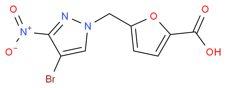 5-[(4-bromo-3-nitro-1H-pyrazol-1-yl)methyl]furan-2-carboxylic acid_Molecular_structure_CAS_)