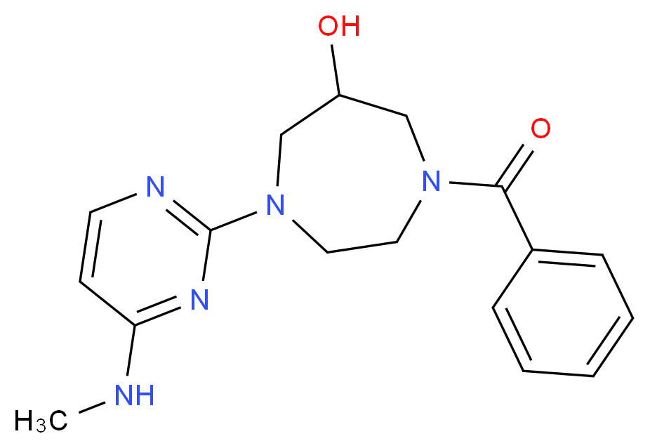 1-benzoyl-4-[4-(methylamino)pyrimidin-2-yl]-1,4-diazepan-6-ol_Molecular_structure_CAS_)