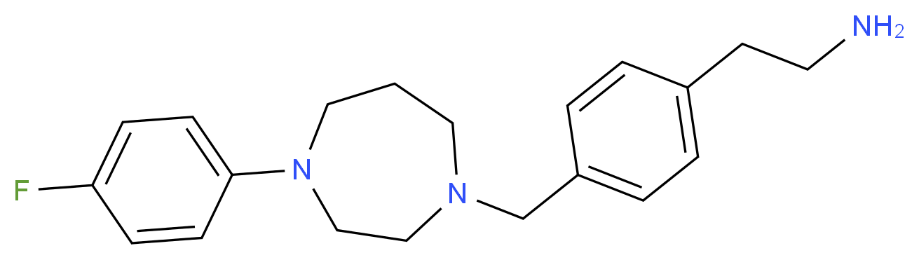 2-(4-{[4-(4-fluorophenyl)-1,4-diazepan-1-yl]methyl}phenyl)ethanamine_Molecular_structure_CAS_)