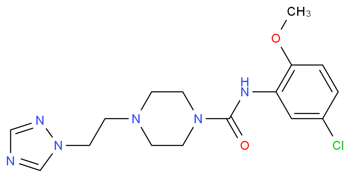 N-(5-chloro-2-methoxyphenyl)-4-[2-(1H-1,2,4-triazol-1-yl)ethyl]piperazine-1-carboxamide_Molecular_structure_CAS_)