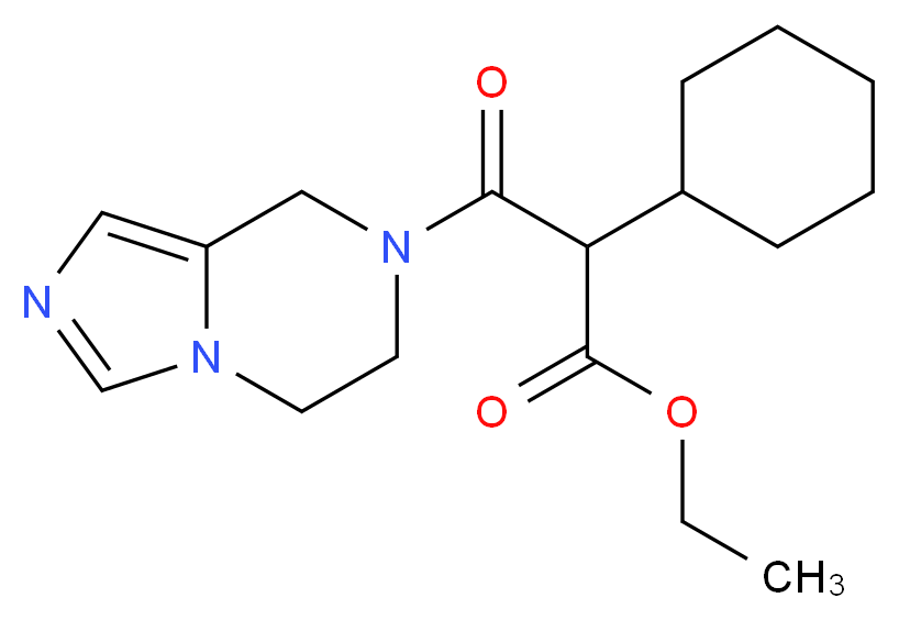 ethyl 2-cyclohexyl-3-(5,6-dihydroimidazo[1,5-a]pyrazin-7(8H)-yl)-3-oxopropanoate_Molecular_structure_CAS_)