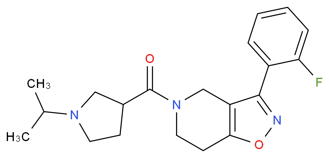 3-(2-fluorophenyl)-5-[(1-isopropylpyrrolidin-3-yl)carbonyl]-4,5,6,7-tetrahydroisoxazolo[4,5-c]pyridine_Molecular_structure_CAS_)