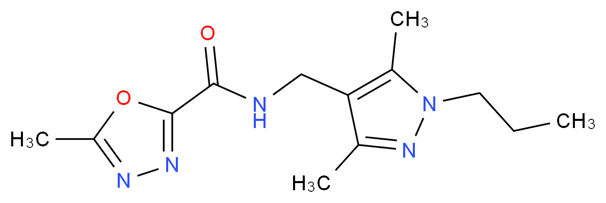 N-[(3,5-dimethyl-1-propyl-1H-pyrazol-4-yl)methyl]-5-methyl-1,3,4-oxadiazole-2-carboxamide_Molecular_structure_CAS_)
