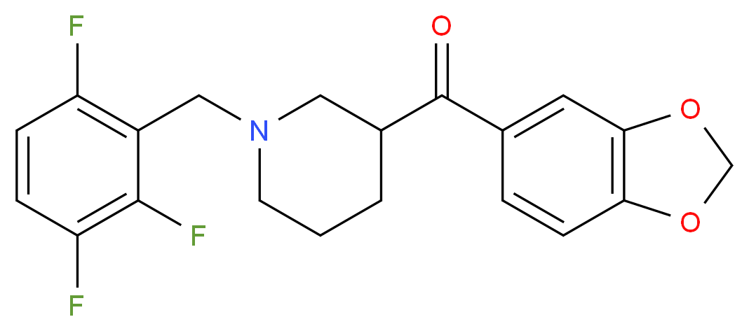 1,3-benzodioxol-5-yl[1-(2,3,6-trifluorobenzyl)-3-piperidinyl]methanone_Molecular_structure_CAS_)