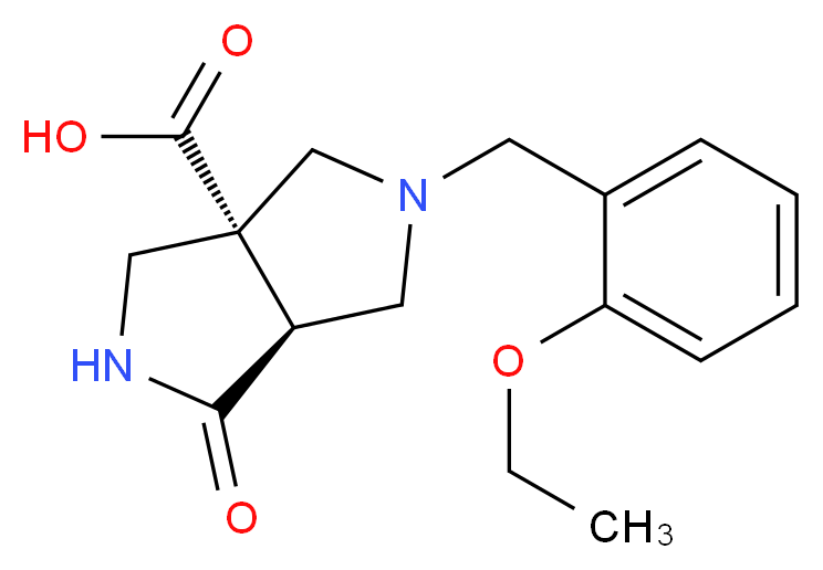 (3aR*,6aS*)-5-(2-ethoxybenzyl)-1-oxohexahydropyrrolo[3,4-c]pyrrole-3a(1H)-carboxylic acid_Molecular_structure_CAS_)