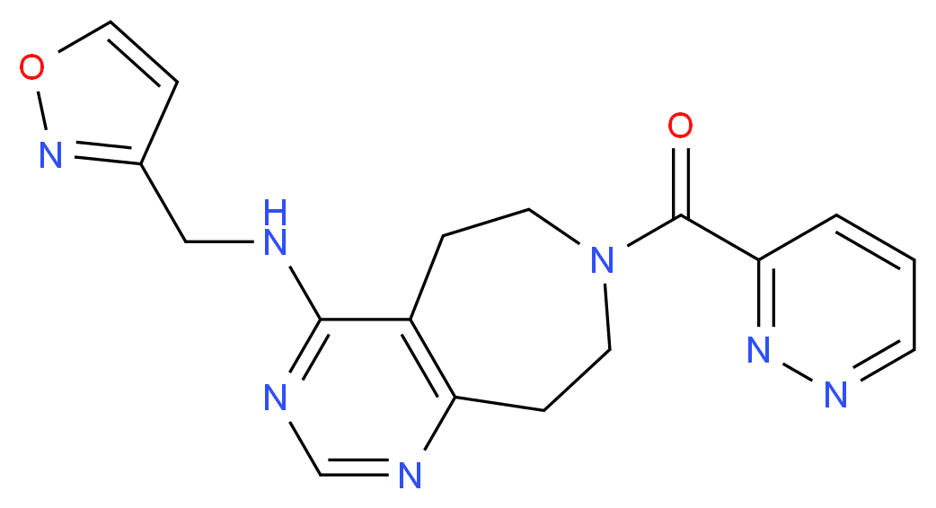 N-(isoxazol-3-ylmethyl)-7-(pyridazin-3-ylcarbonyl)-6,7,8,9-tetrahydro-5H-pyrimido[4,5-d]azepin-4-amine_Molecular_structure_CAS_)