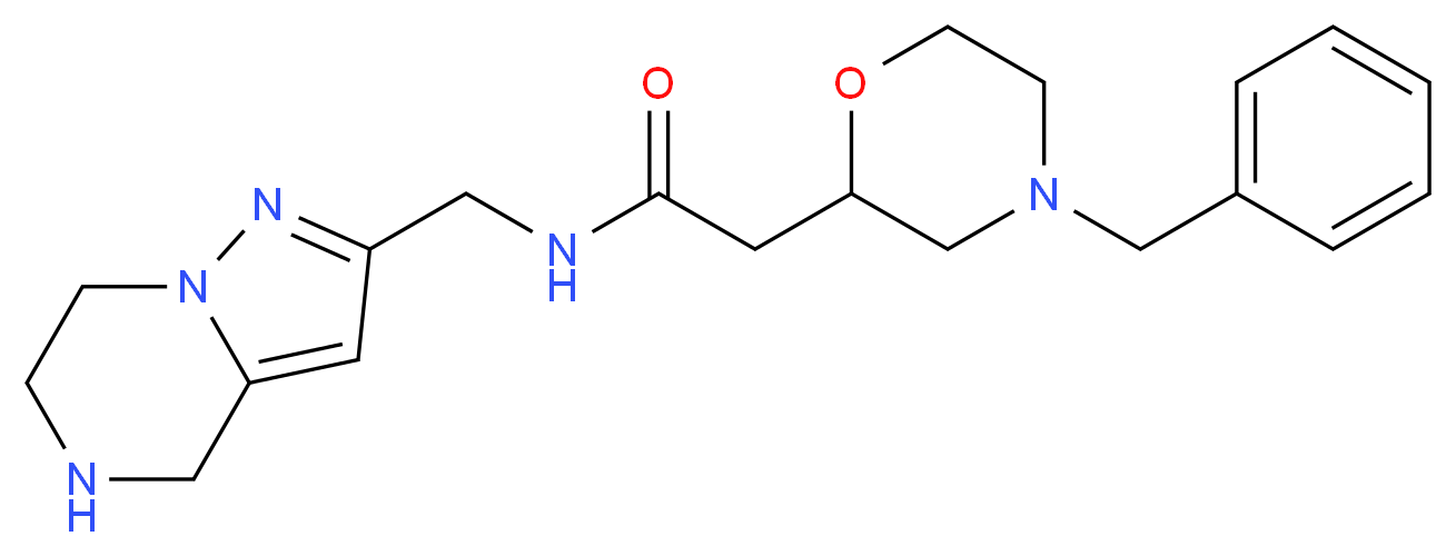 2-(4-benzylmorpholin-2-yl)-N-(4,5,6,7-tetrahydropyrazolo[1,5-a]pyrazin-2-ylmethyl)acetamide_Molecular_structure_CAS_)