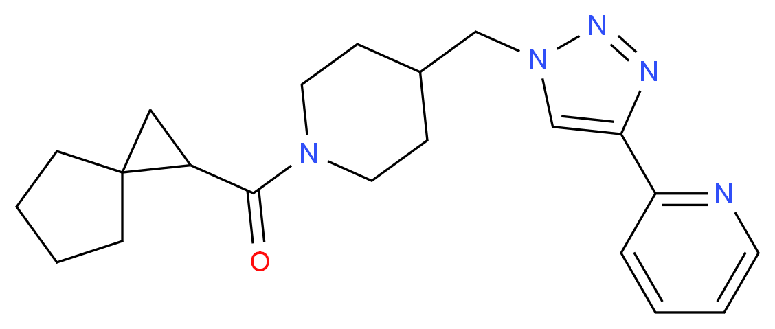 2-(1-{[1-(spiro[2.4]hept-1-ylcarbonyl)piperidin-4-yl]methyl}-1H-1,2,3-triazol-4-yl)pyridine_Molecular_structure_CAS_)