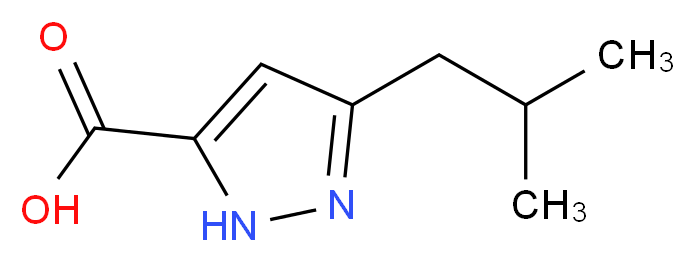 3-(2-methylpropyl)-1H-pyrazole-5-carboxylic acid_Molecular_structure_CAS_890591-01-2)