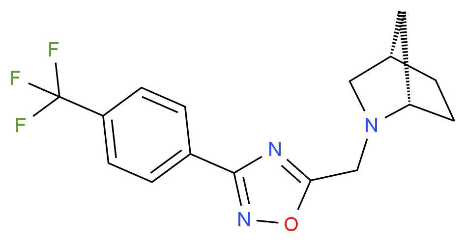 (1S*,4S*)-2-({3-[4-(trifluoromethyl)phenyl]-1,2,4-oxadiazol-5-yl}methyl)-2-azabicyclo[2.2.1]heptane_Molecular_structure_CAS_)