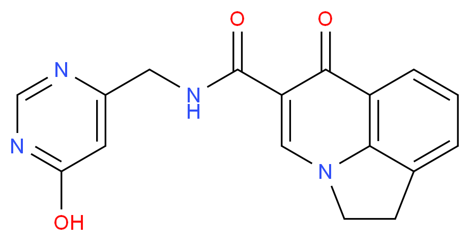 N-[(6-hydroxypyrimidin-4-yl)methyl]-6-oxo-1,2-dihydro-6H-pyrrolo[3,2,1-ij]quinoline-5-carboxamide_Molecular_structure_CAS_)