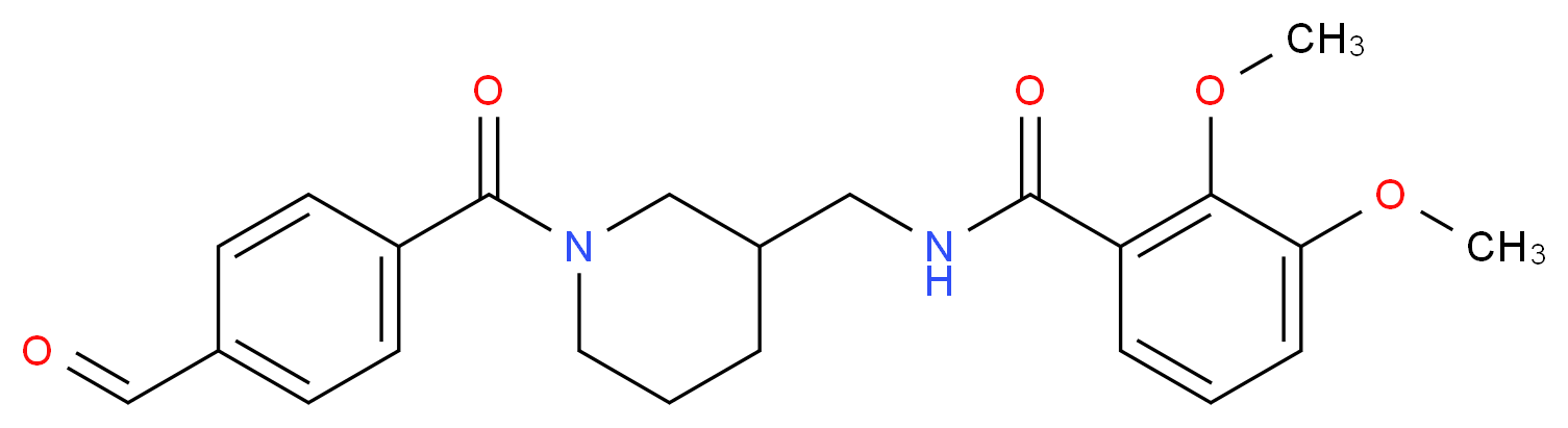 N-{[1-(4-formylbenzoyl)-3-piperidinyl]methyl}-2,3-dimethoxybenzamide_Molecular_structure_CAS_)