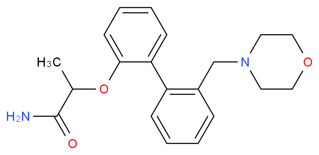 2-{[2'-(morpholin-4-ylmethyl)biphenyl-2-yl]oxy}propanamide_Molecular_structure_CAS_)