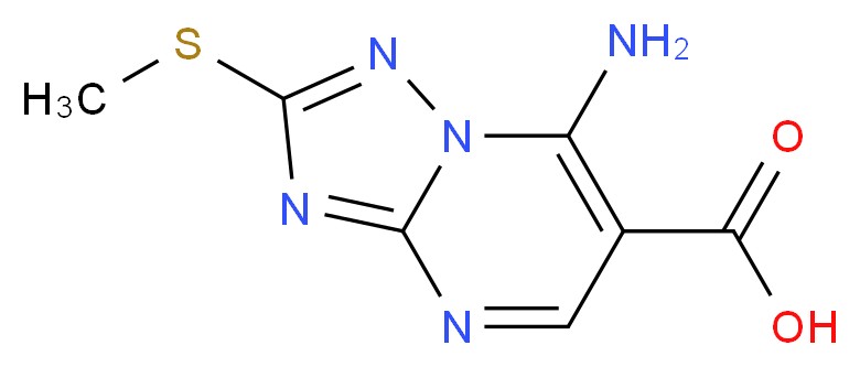 7-Amino-2-(methylsulfanyl)[1,2,4]triazolo-[1,5-a]pyrimidine-6-carboxylic acid_Molecular_structure_CAS_113967-71-8)