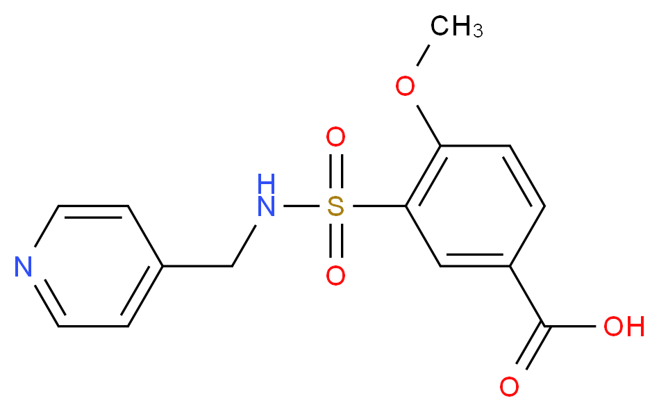 4-Methoxy-3-[(pyridin-4-ylmethyl)-sulfamoyl]-benzoic acid_Molecular_structure_CAS_)