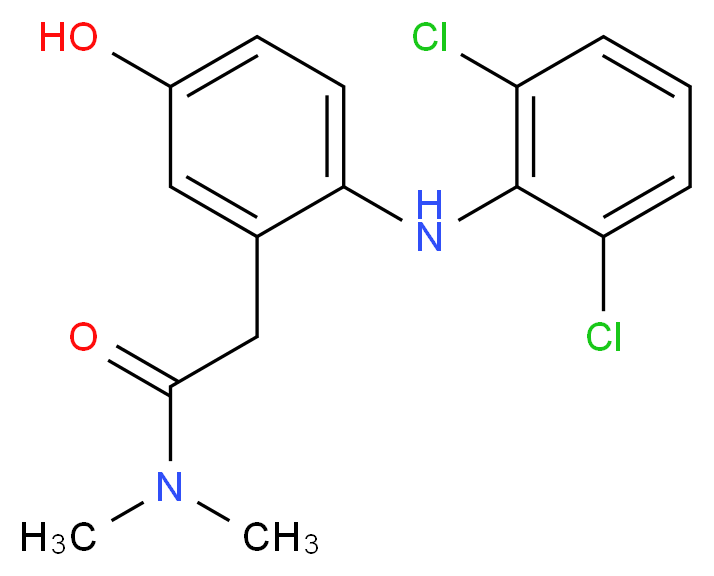 2-[(2',6'-Dichlorophenyl)amino]-5-hydroxyphenyl-N,N-dimethylacetamide_Molecular_structure_CAS_698357-97-0)