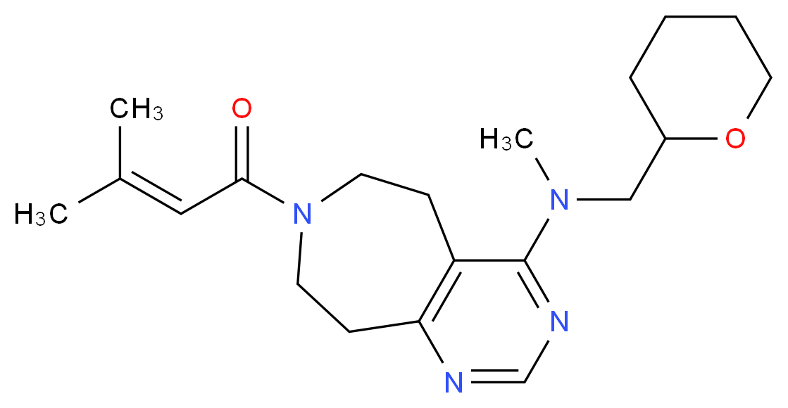 N-methyl-7-(3-methylbut-2-enoyl)-N-(tetrahydro-2H-pyran-2-ylmethyl)-6,7,8,9-tetrahydro-5H-pyrimido[4,5-d]azepin-4-amine_Molecular_structure_CAS_)