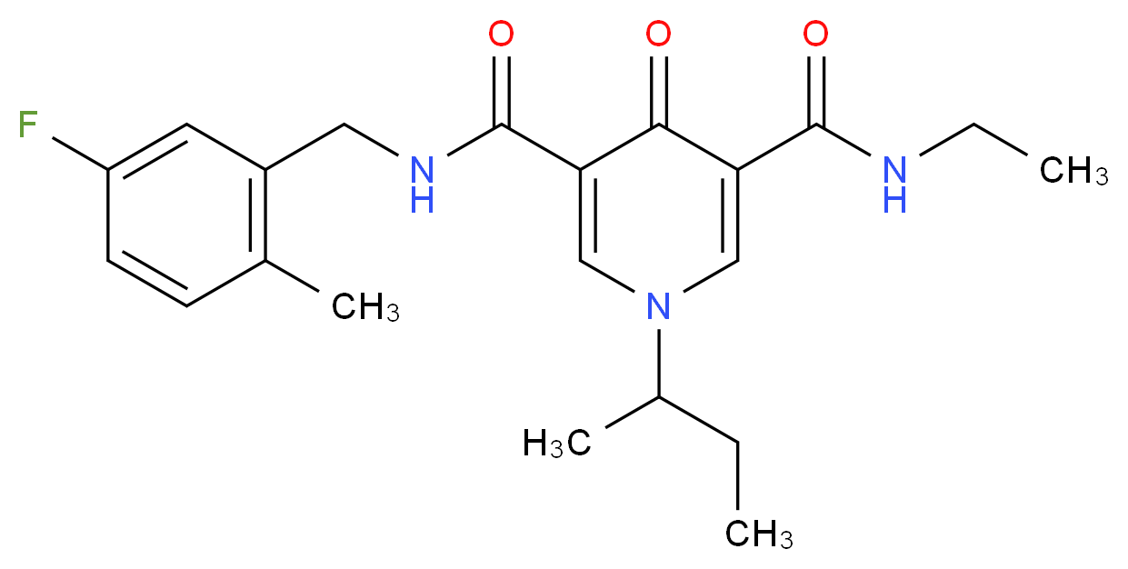 1-sec-butyl-N-ethyl-N'-(5-fluoro-2-methylbenzyl)-4-oxo-1,4-dihydro-3,5-pyridinedicarboxamide_Molecular_structure_CAS_)