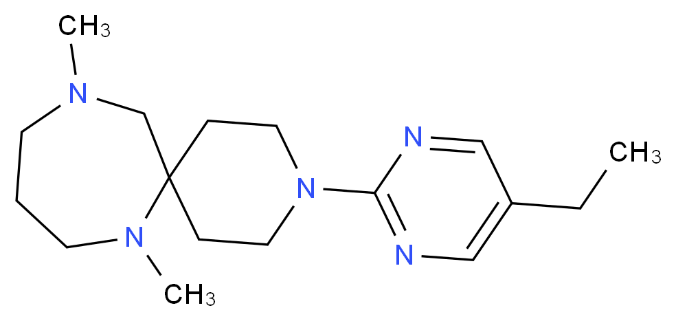 3-(5-ethylpyrimidin-2-yl)-7,11-dimethyl-3,7,11-triazaspiro[5.6]dodecane_Molecular_structure_CAS_)