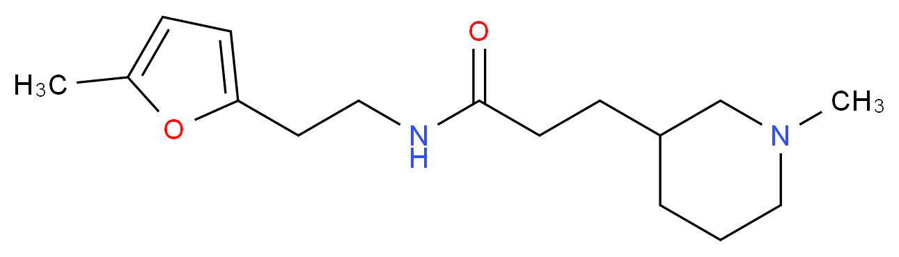 N-[2-(5-methyl-2-furyl)ethyl]-3-(1-methyl-3-piperidinyl)propanamide_Molecular_structure_CAS_)