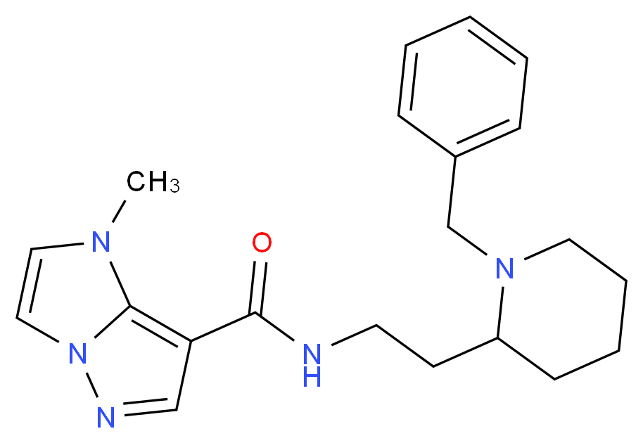 N-[2-(1-benzylpiperidin-2-yl)ethyl]-1-methyl-1H-imidazo[1,2-b]pyrazole-7-carboxamide_Molecular_structure_CAS_)