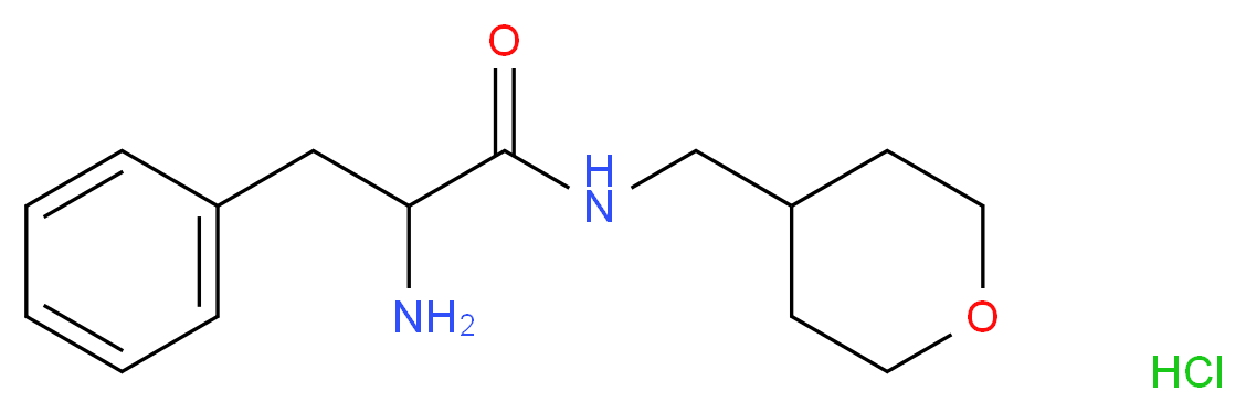 2-Amino-3-phenyl-N-(tetrahydro-2H-pyran-4-ylmethyl)propanamide hydrochloride_Molecular_structure_CAS_)