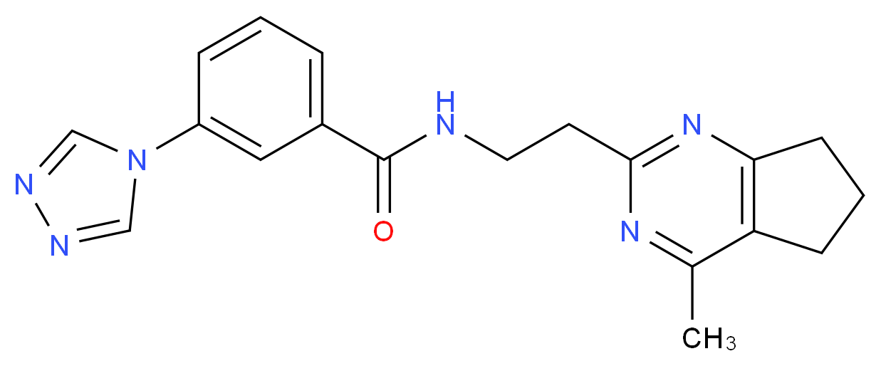 N-[2-(4-methyl-6,7-dihydro-5H-cyclopenta[d]pyrimidin-2-yl)ethyl]-3-(4H-1,2,4-triazol-4-yl)benzamide_Molecular_structure_CAS_)