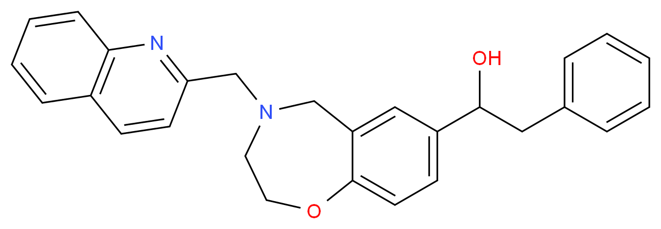 2-phenyl-1-[4-(2-quinolinylmethyl)-2,3,4,5-tetrahydro-1,4-benzoxazepin-7-yl]ethanol_Molecular_structure_CAS_)