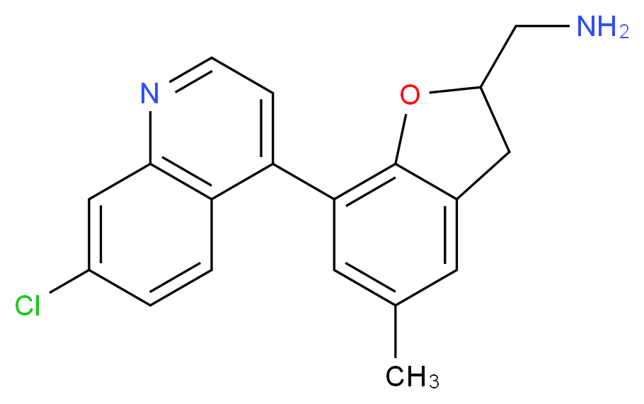 1-[7-(7-chloroquinolin-4-yl)-5-methyl-2,3-dihydro-1-benzofuran-2-yl]methanamine_Molecular_structure_CAS_)