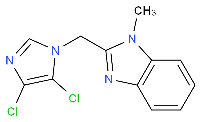 2-((4,5-dichloro-1H-imidazol-1-yl)methyl)-1-methyl-1H-benzo[d]imidazole_Molecular_structure_CAS_)