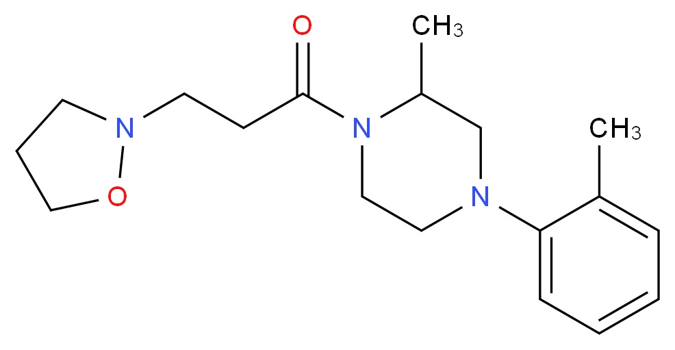 1-(3-isoxazolidin-2-ylpropanoyl)-2-methyl-4-(2-methylphenyl)piperazine_Molecular_structure_CAS_)