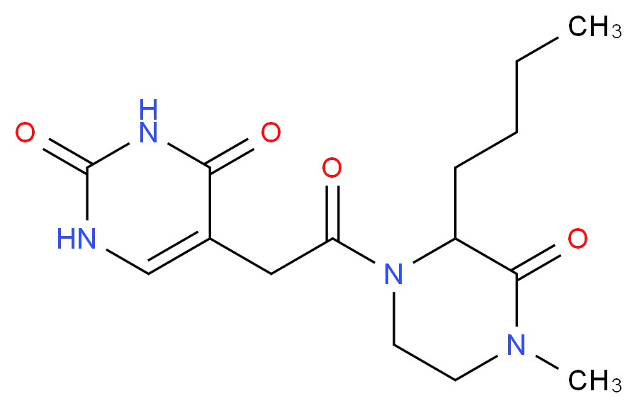 5-[2-(2-butyl-4-methyl-3-oxo-1-piperazinyl)-2-oxoethyl]-2,4(1H,3H)-pyrimidinedione_Molecular_structure_CAS_)