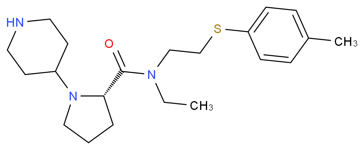 N-ethyl-N-{2-[(4-methylphenyl)thio]ethyl}-1-piperidin-4-yl-L-prolinamide_Molecular_structure_CAS_)
