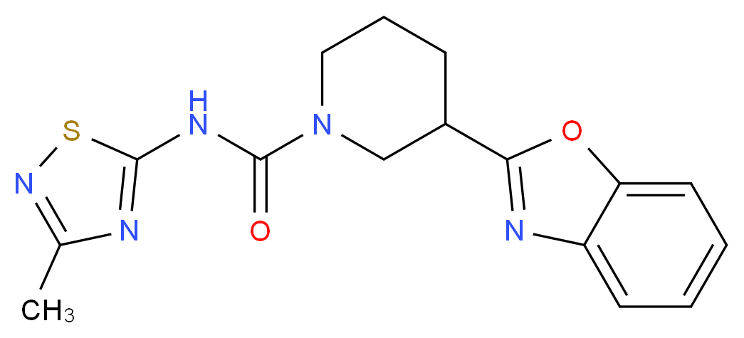 3-(1,3-benzoxazol-2-yl)-N-(3-methyl-1,2,4-thiadiazol-5-yl)piperidine-1-carboxamide_Molecular_structure_CAS_)