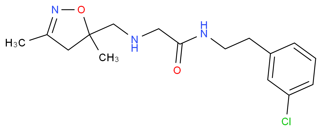 N-[2-(3-chlorophenyl)ethyl]-2-{[(3,5-dimethyl-4,5-dihydroisoxazol-5-yl)methyl]amino}acetamide_Molecular_structure_CAS_)