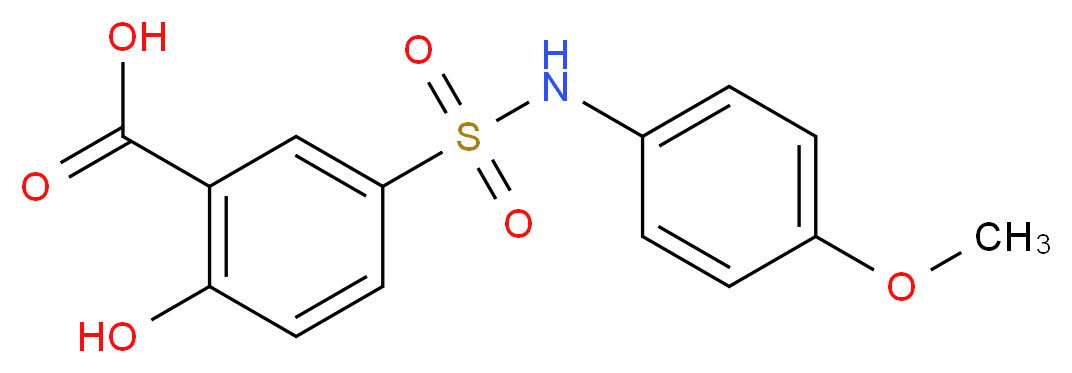 2-Hydroxy-5-(4-methoxy-phenylsulfamoyl)-benzoic acid_Molecular_structure_CAS_92200-76-5)
