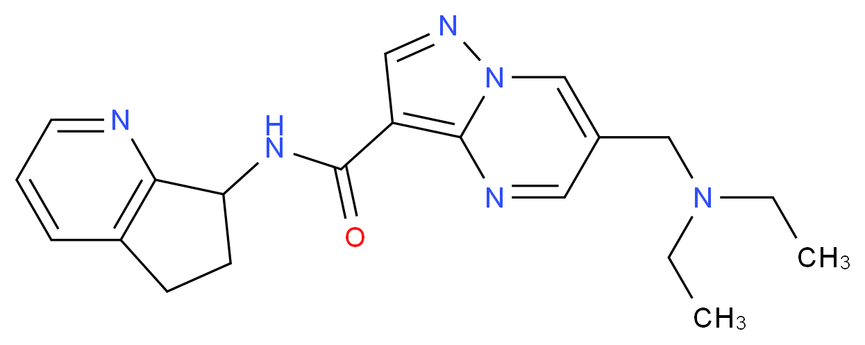 6-[(diethylamino)methyl]-N-(6,7-dihydro-5H-cyclopenta[b]pyridin-7-yl)pyrazolo[1,5-a]pyrimidine-3-carboxamide_Molecular_structure_CAS_)