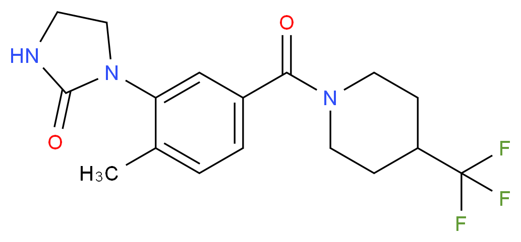 1-(2-methyl-5-{[4-(trifluoromethyl)-1-piperidinyl]carbonyl}phenyl)-2-imidazolidinone_Molecular_structure_CAS_)