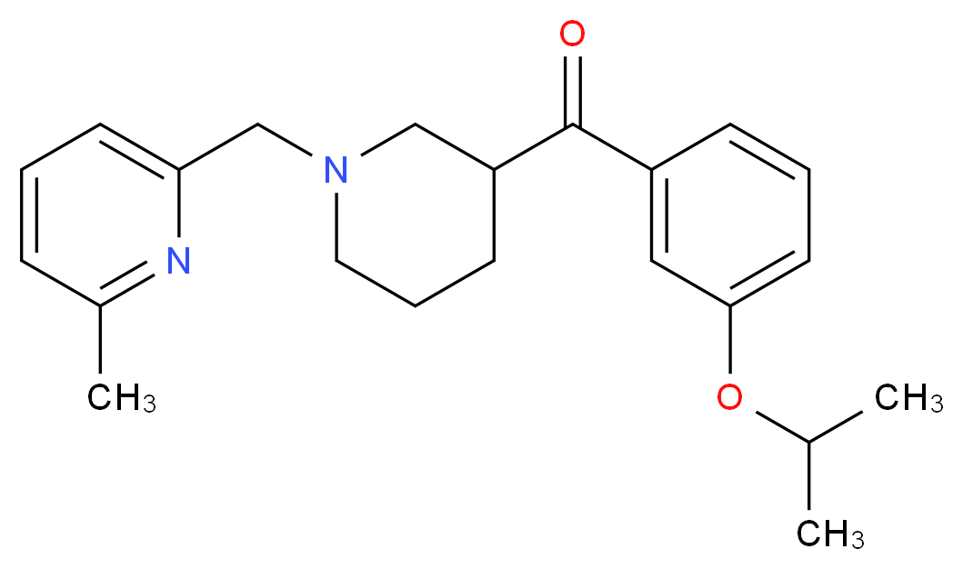 (3-isopropoxyphenyl){1-[(6-methyl-2-pyridinyl)methyl]-3-piperidinyl}methanone_Molecular_structure_CAS_)