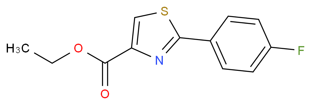 2-(4-Fluoro-phenyl)-thiazole-4-carboxylic acid ethyl ester_Molecular_structure_CAS_132089-35-1)