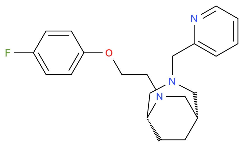 (1S*,5R*)-6-[2-(4-fluorophenoxy)ethyl]-3-(2-pyridinylmethyl)-3,6-diazabicyclo[3.2.2]nonane_Molecular_structure_CAS_)