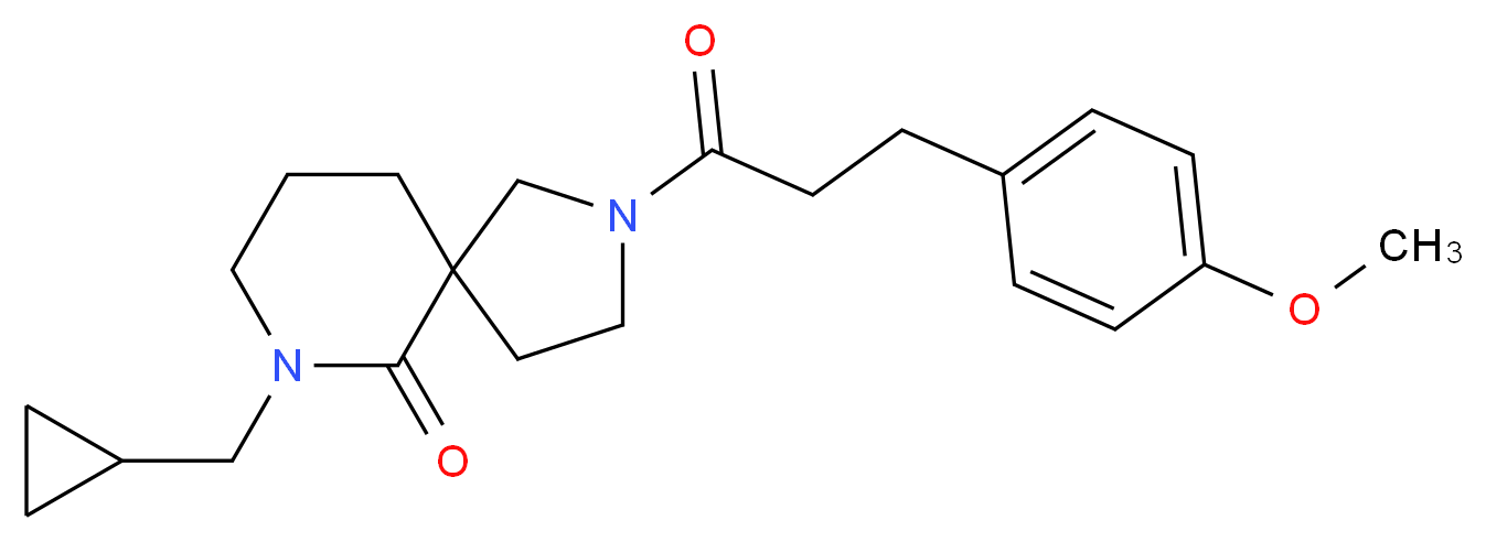 7-(cyclopropylmethyl)-2-[3-(4-methoxyphenyl)propanoyl]-2,7-diazaspiro[4.5]decan-6-one_Molecular_structure_CAS_)