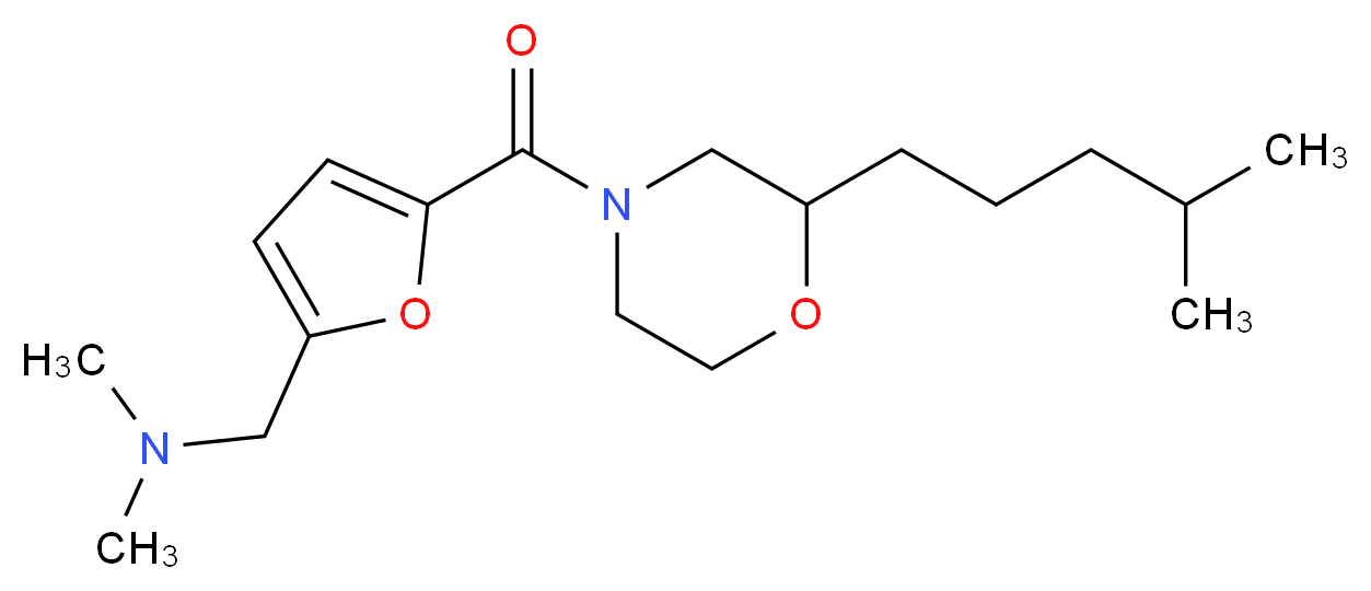 N,N-dimethyl-1-(5-{[2-(4-methylpentyl)-4-morpholinyl]carbonyl}-2-furyl)methanamine_Molecular_structure_CAS_)