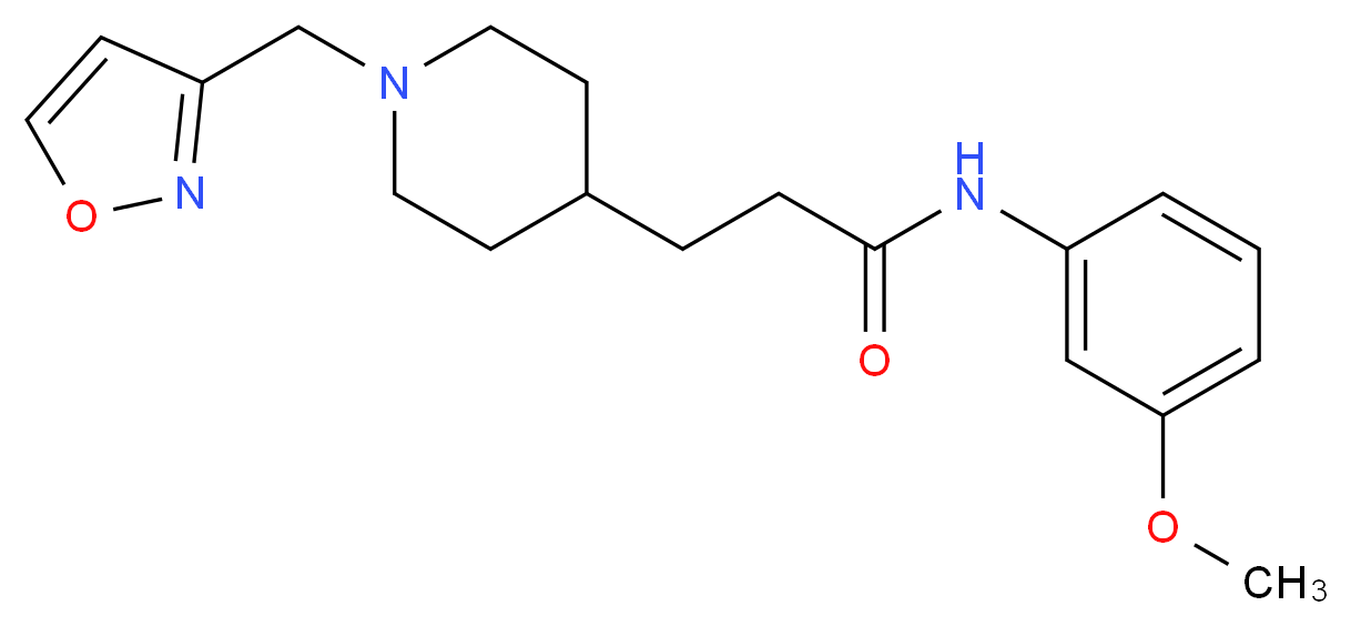 3-[1-(3-isoxazolylmethyl)-4-piperidinyl]-N-(3-methoxyphenyl)propanamide_Molecular_structure_CAS_)