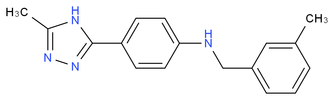 (3-methylbenzyl)[4-(5-methyl-4H-1,2,4-triazol-3-yl)phenyl]amine_Molecular_structure_CAS_)