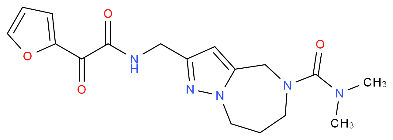 2-({[2-furyl(oxo)acetyl]amino}methyl)-N,N-dimethyl-7,8-dihydro-4H-pyrazolo[1,5-a][1,4]diazepine-5(6H)-carboxamide_Molecular_structure_CAS_)