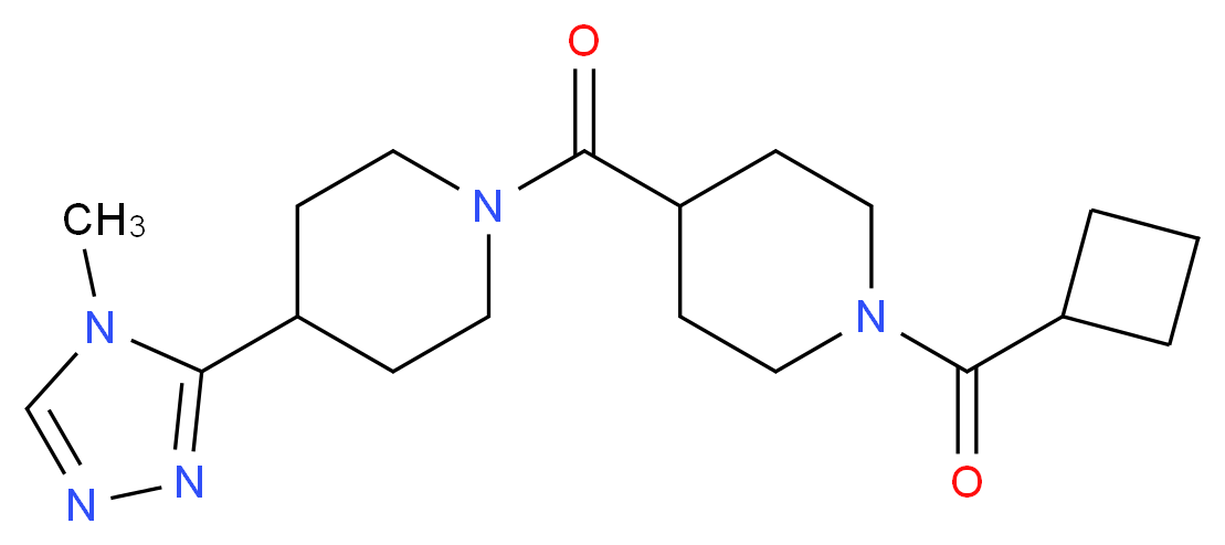 1-(cyclobutylcarbonyl)-4-{[4-(4-methyl-4H-1,2,4-triazol-3-yl)-1-piperidinyl]carbonyl}piperidine_Molecular_structure_CAS_)
