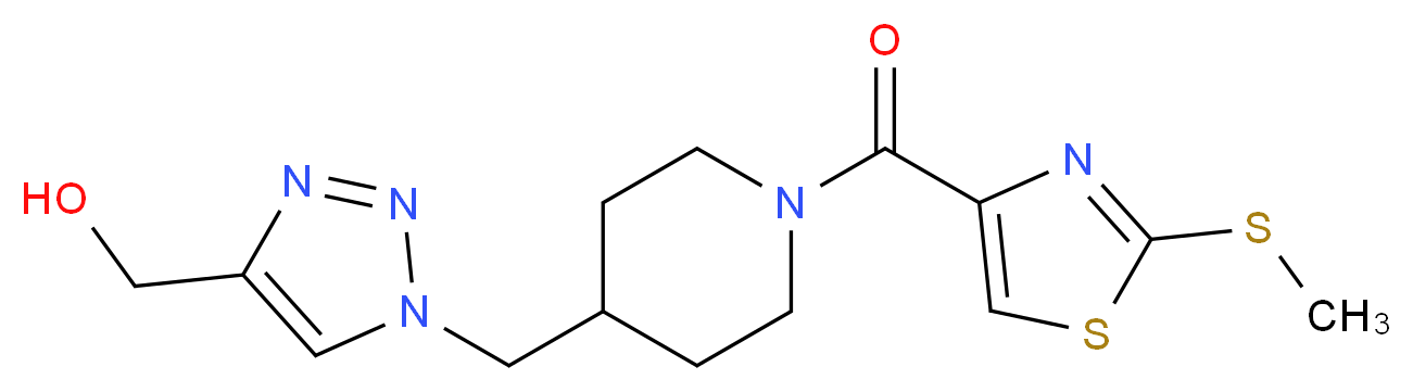 {1-[(1-{[2-(methylthio)-1,3-thiazol-4-yl]carbonyl}-4-piperidinyl)methyl]-1H-1,2,3-triazol-4-yl}methanol_Molecular_structure_CAS_)