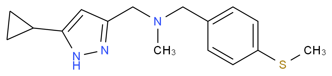 1-(5-cyclopropyl-1H-pyrazol-3-yl)-N-methyl-N-[4-(methylthio)benzyl]methanamine_Molecular_structure_CAS_)