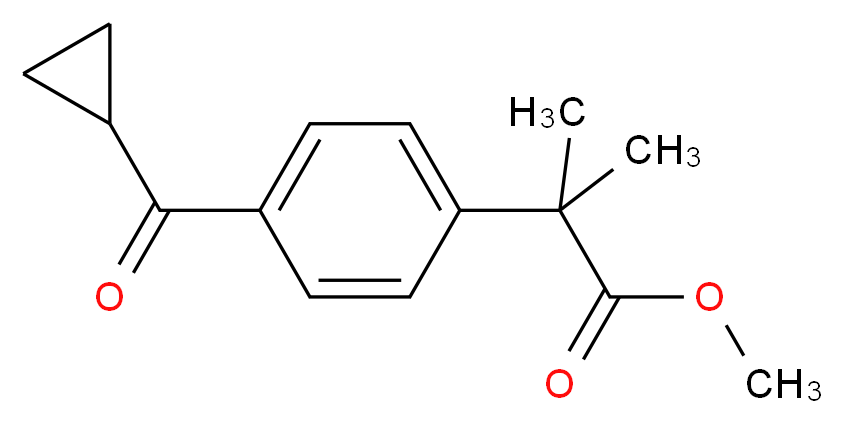 4-(Cyclopropylcarbonyl)-α,α-dimethylbenzeneacetic Acid Methyl Ester_Molecular_structure_CAS_880088-78-8)